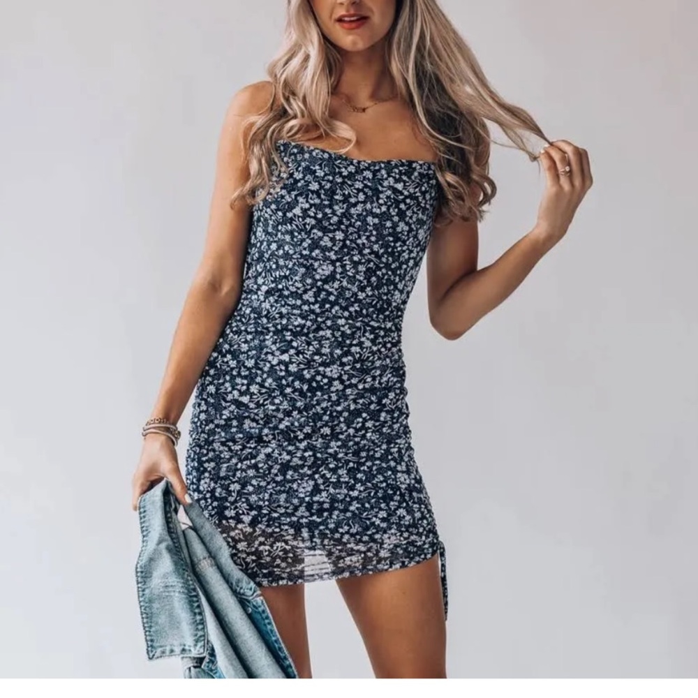 Floral Mesh Mini dress